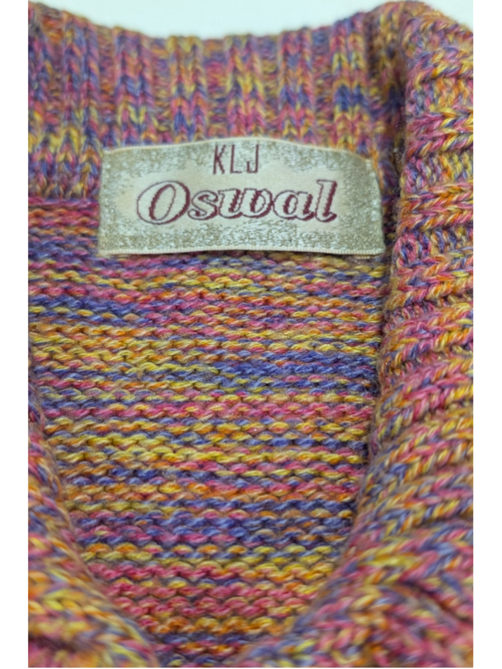 Women's KLJ Oswal Multi-color Floral Knit Cardigan Sweater - Picture 3 of 12